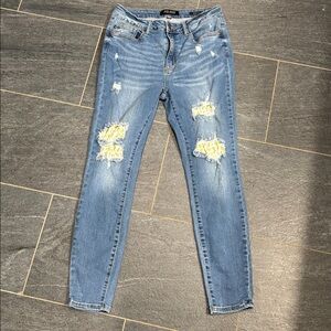 Judy Blue Skinny Fit Lemon Patch Jeans